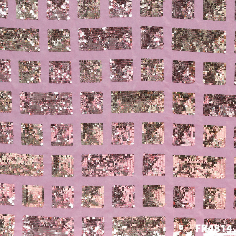 Sequins Georgette Fabric-FR4814