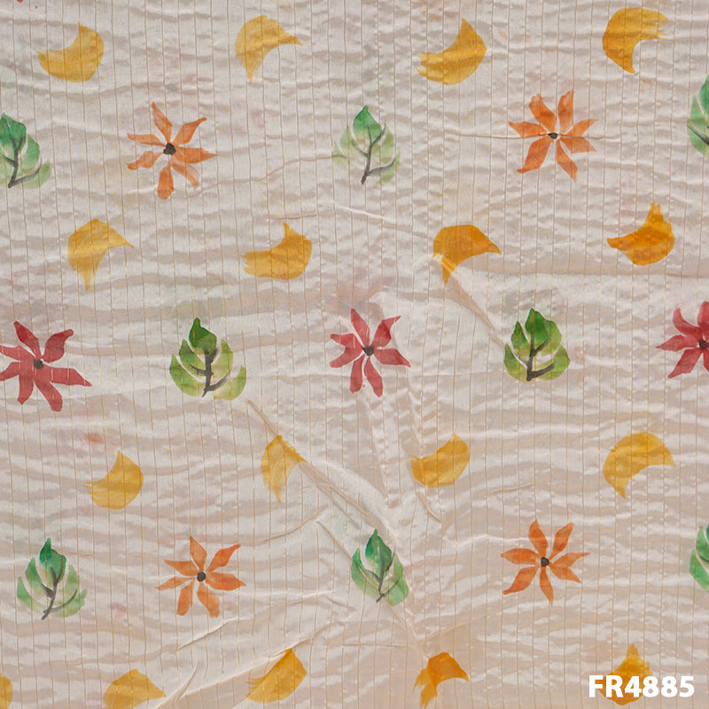 Printed Lurex Organza Fabric-FR4885