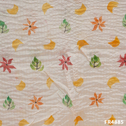 Printed Lurex Organza Fabric-FR4885