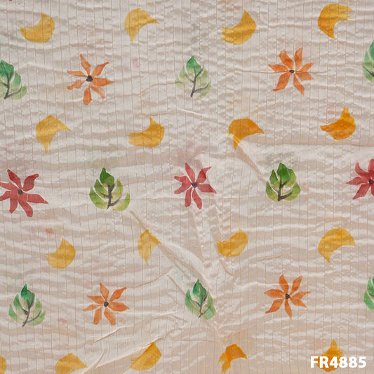 Printed Lurex Organza Fabric-FR4885