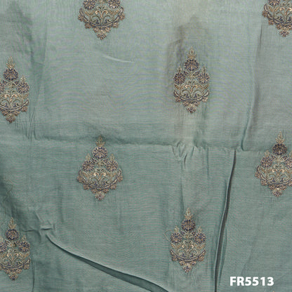 Embroidered Sequins Chanderi Fabric-FR5513