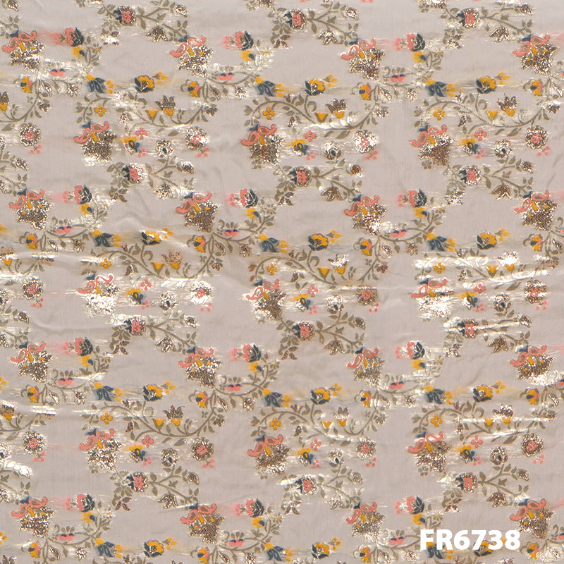 Foil Organza Fabric-FR6738