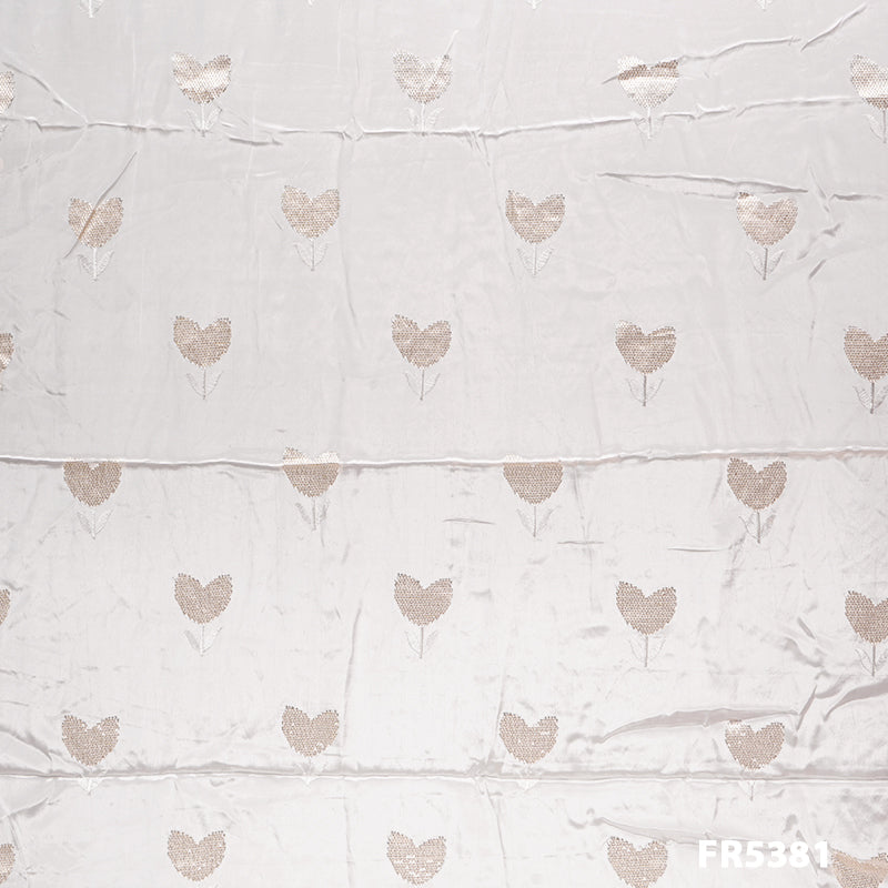 Embroidered Viscose Crepe Fabric-FR5381