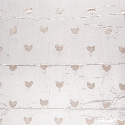 Embroidered Viscose Crepe Fabric-FR5381