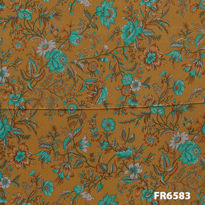 Printed Pure Silk Crepe Fabric-FR6583