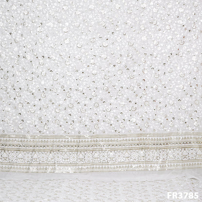 Dyeable Chikankari Georgette Fabric-FR3785
