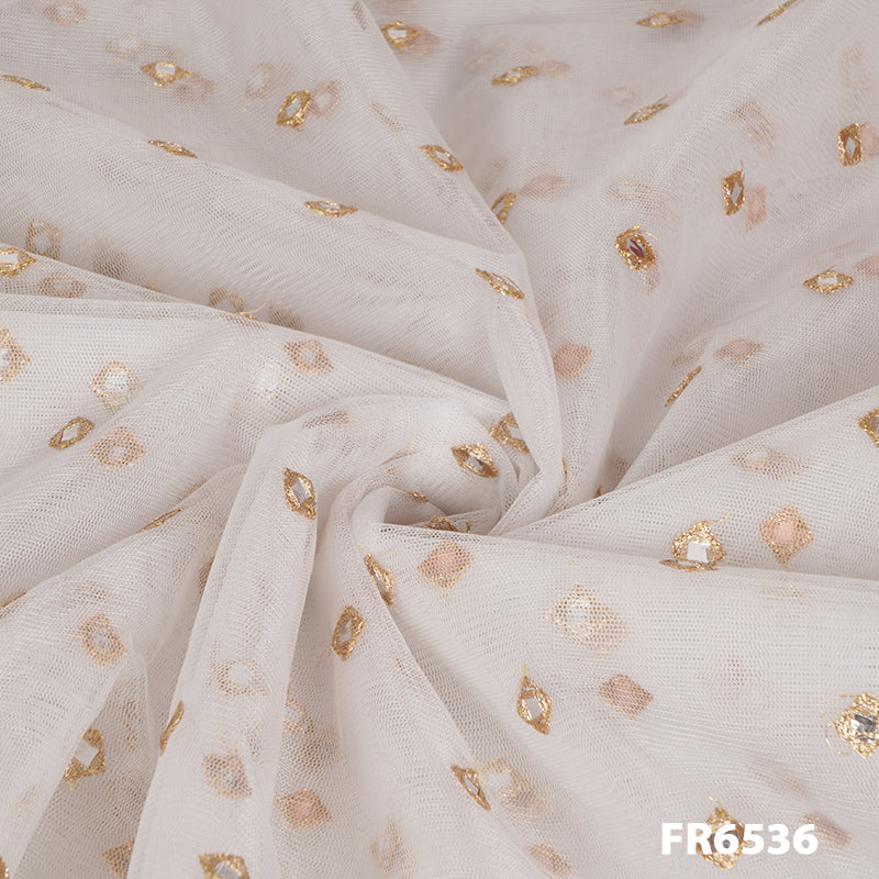 Dyeable Faux Mirror Net Fabric-FR6536