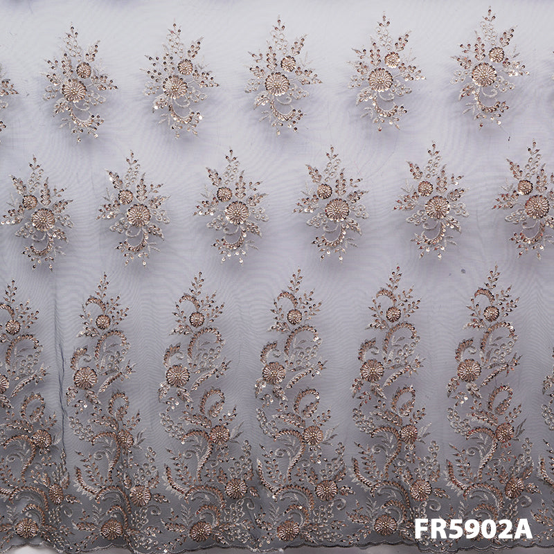 Heavy Embroidered Imported Net Fabric FR5902
