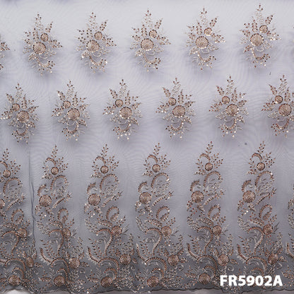 Heavy Embroidered Imported Net Fabric FR5902