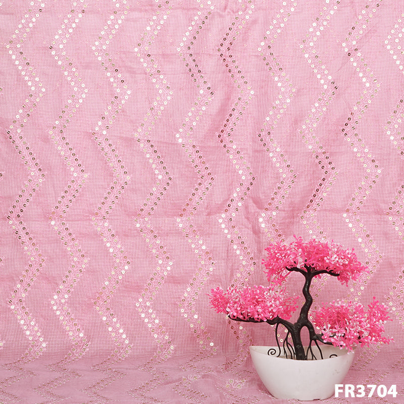 Sequins Pure Kota Silk Fabric-FR3704