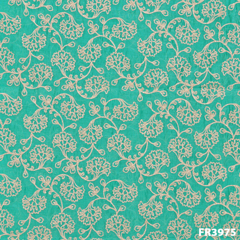Embroidered Chanderi Fabric-FR3975