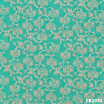 Embroidered Chanderi Fabric-FR3975