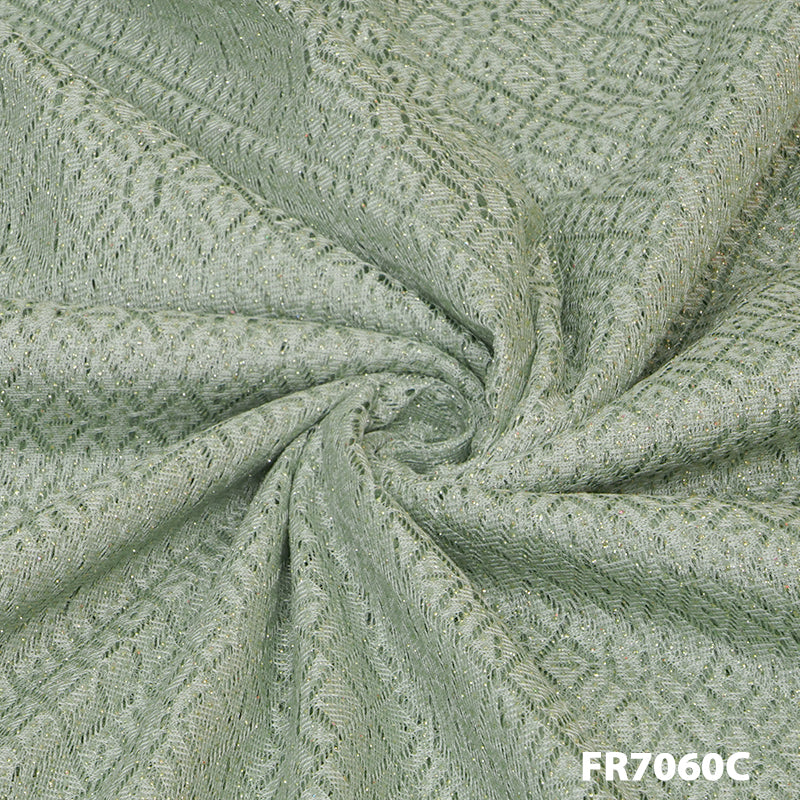 Glitter Imported Crochet Net Fabric-FR7060