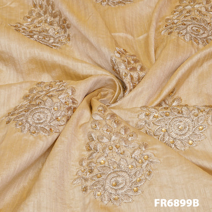 Zari Swarovski Raw Silk Fabric FR6899