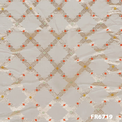 Dyeable Zari Organza Fabric-FR6719