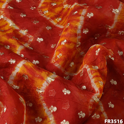 Zari Buti Shibori Pure Organza Fabric-FR3516