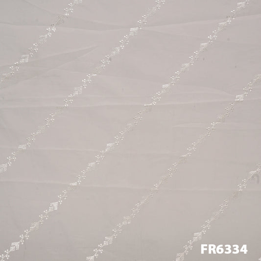 Embroidered Sequins Organza Fabric-FR6334