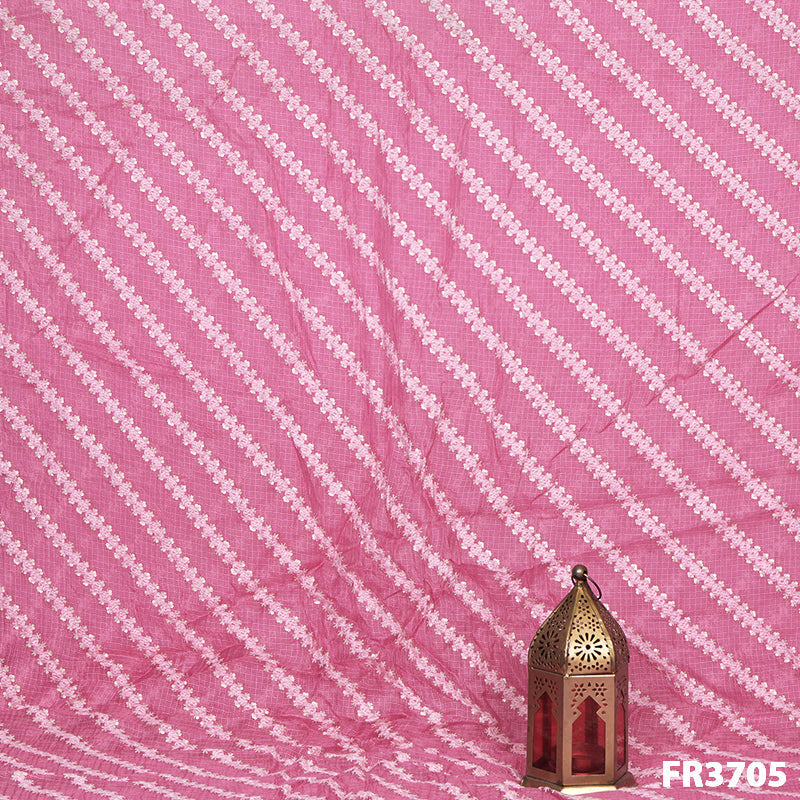 Embroidered Pure Kota Silk. Fabric-FR3705