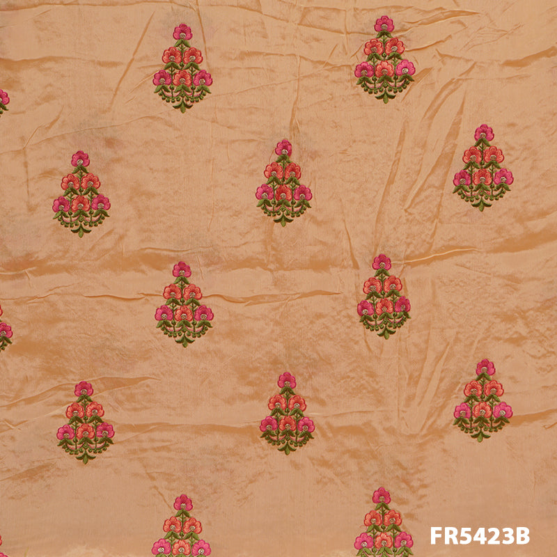 Embroidered Sequins Chinon Chiffon Fabric-FR5423