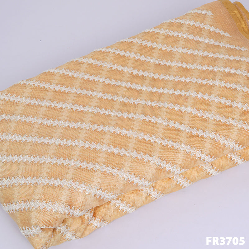 Embroidered Pure Kota Silk. Fabric-FR3705