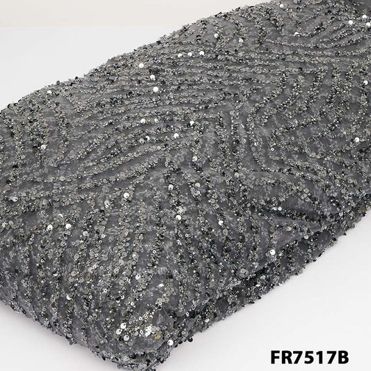Imported Sequins Cut Dana Work Net Fabric FR7517