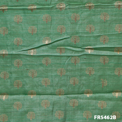 Embroidered Zari Pure Raw Silk Fabric-5462
