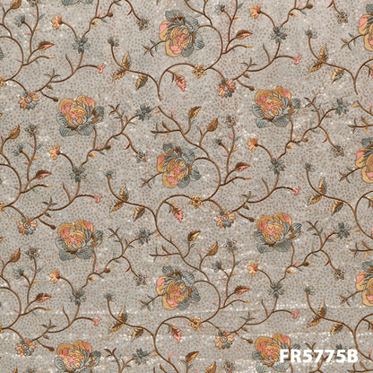 Embroidered Sequins Georgette Fabric-Fr5775