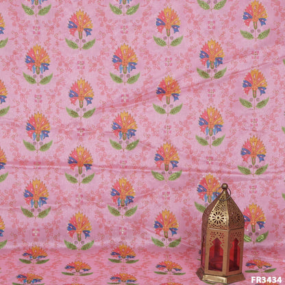 Position Printed Sequins Chinnon Fabric-FR3434