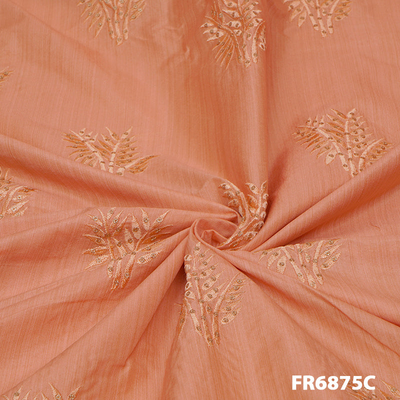 Embroidered Bamboo Silk Fabric-Fr6875
