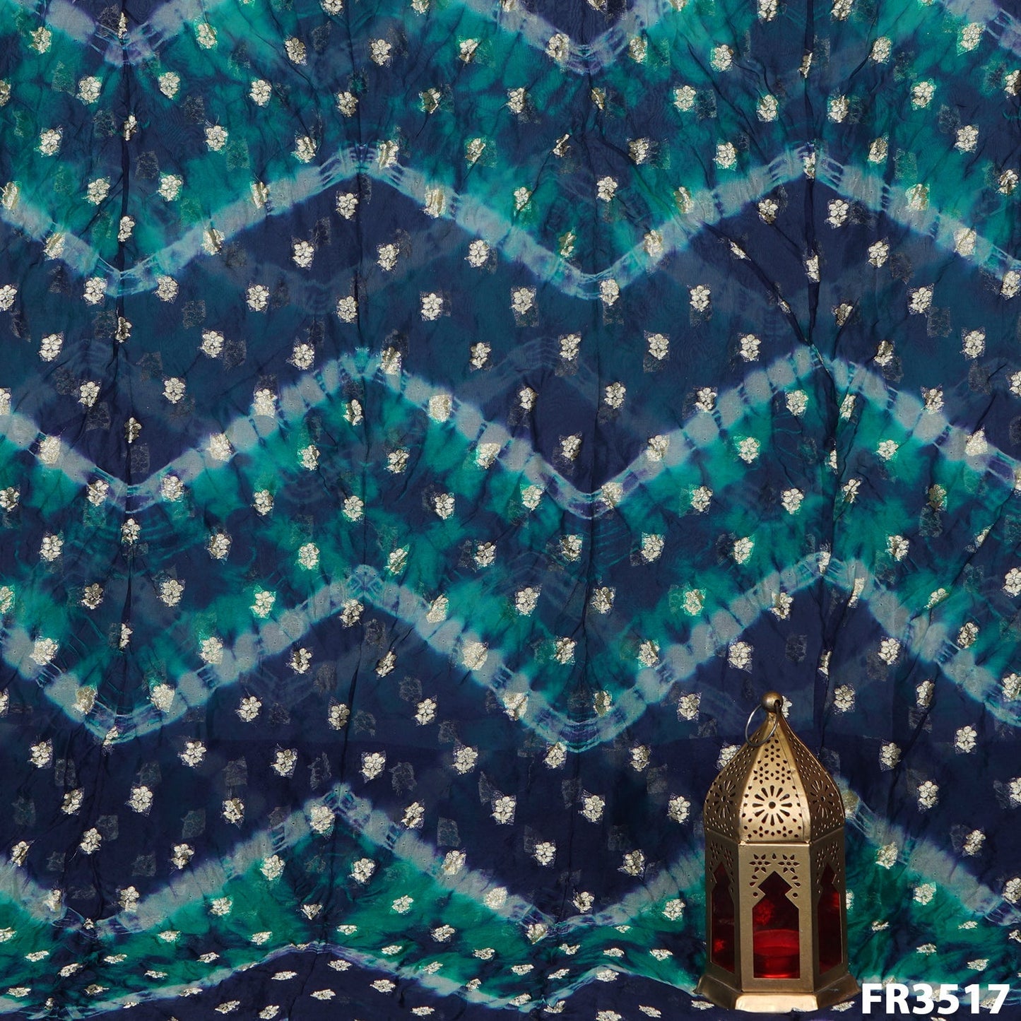 Zari Buti Shibhori Pure Organza Fabric-FR3517