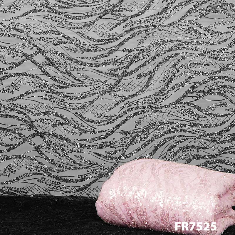 Imported Sequins Cut Dana Work Net Fr7525