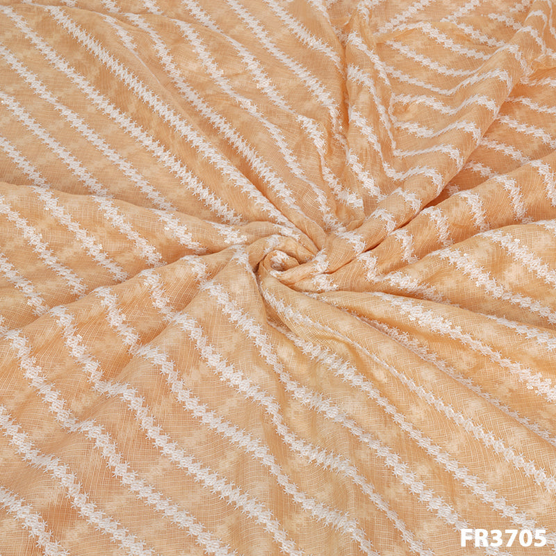 Embroidered Pure Kota Silk. Fabric-FR3705