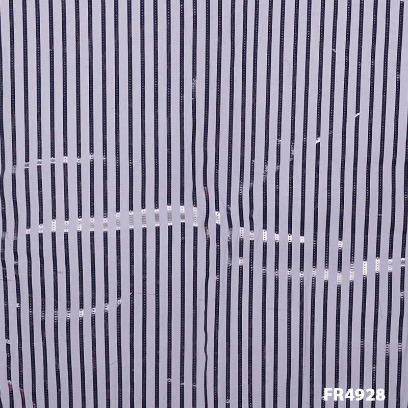 Metallic Stripes On Net Fabric-FR4928