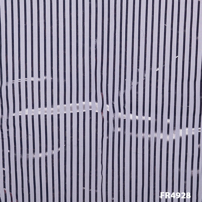 Metallic Stripes On Net Fabric-FR4928