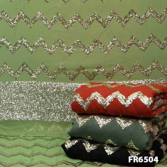 Sequins Georgette Fabric-FR6504